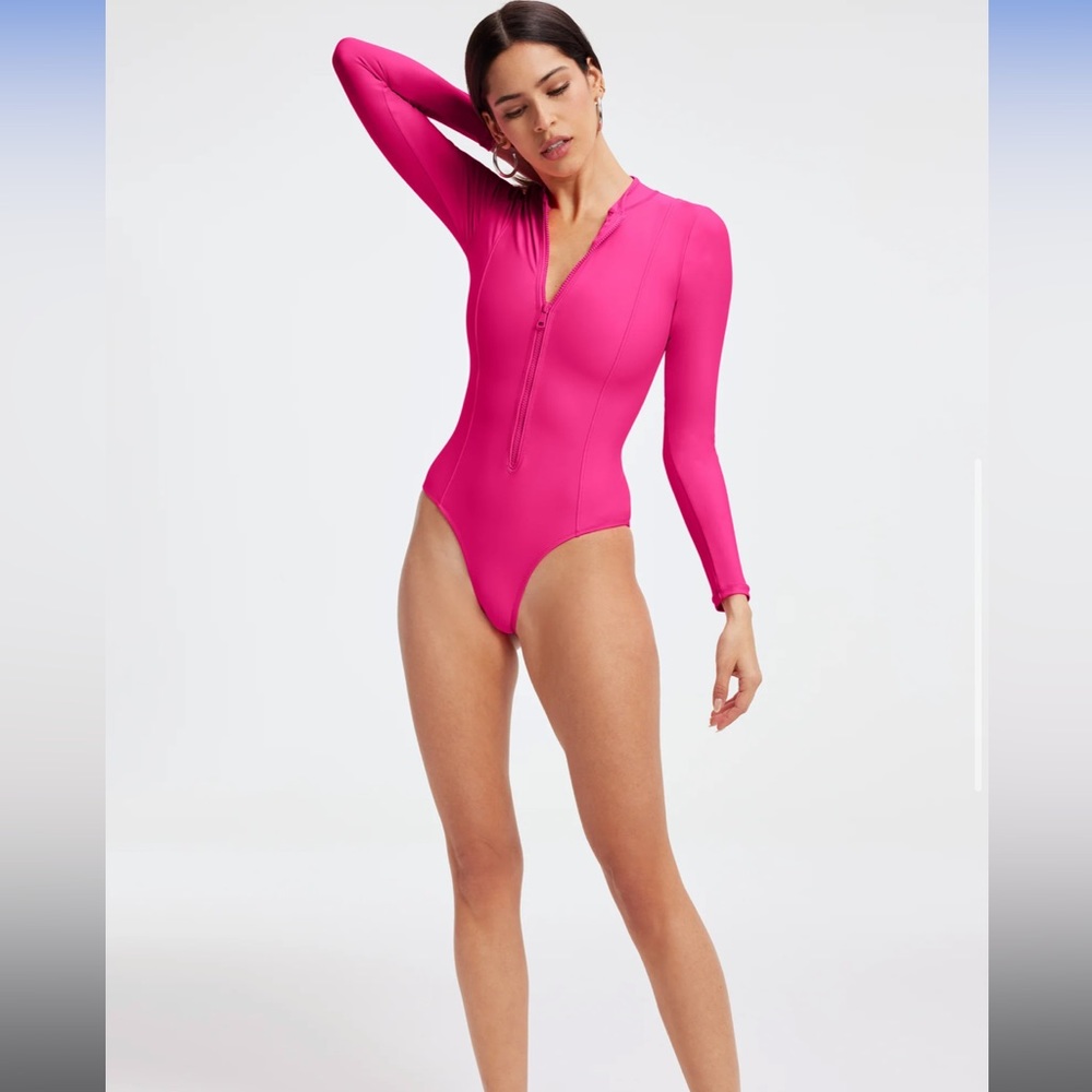 NWT - Good American - Good Long Sleeve Swimsuit
